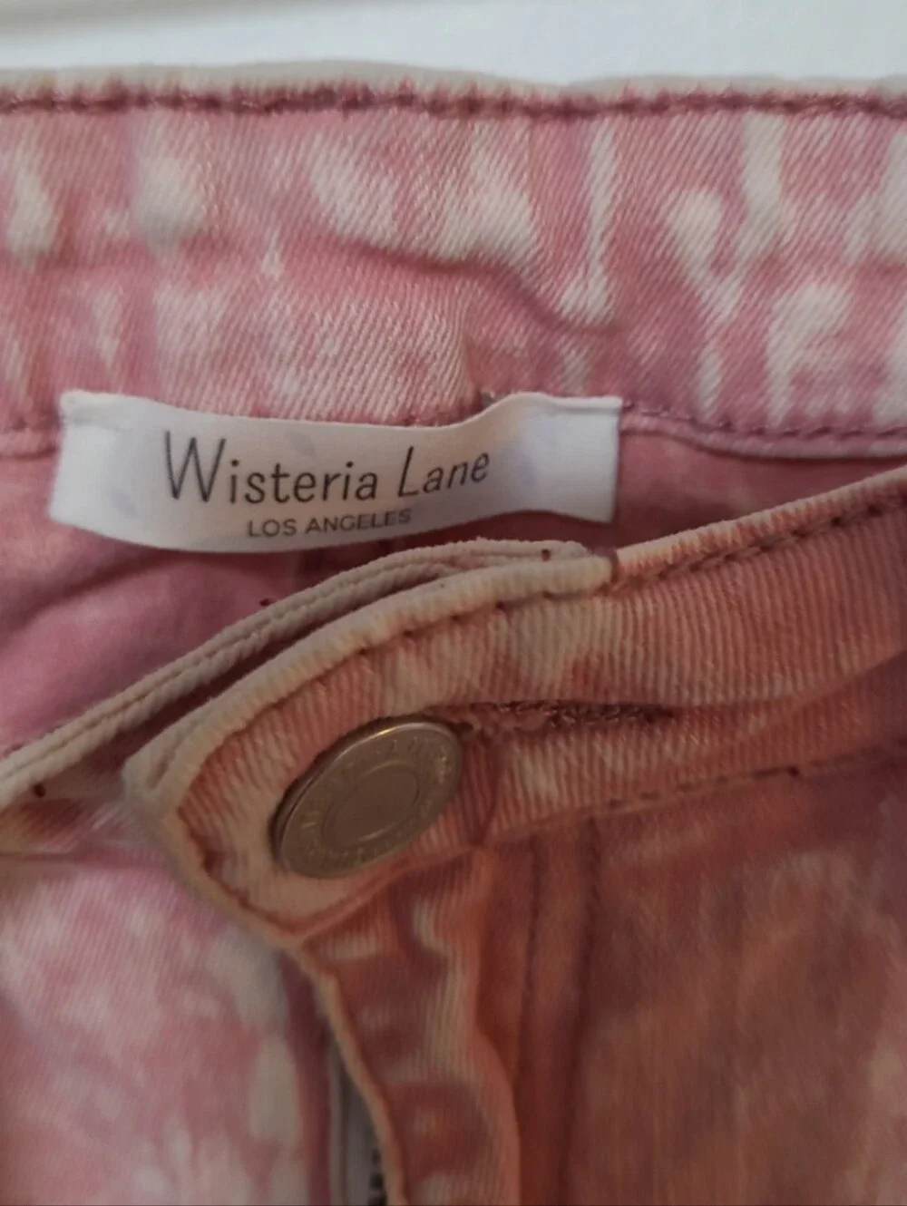 Wysteria Lane Acid Wash Pink Bell Bottom Jeans Medium 8